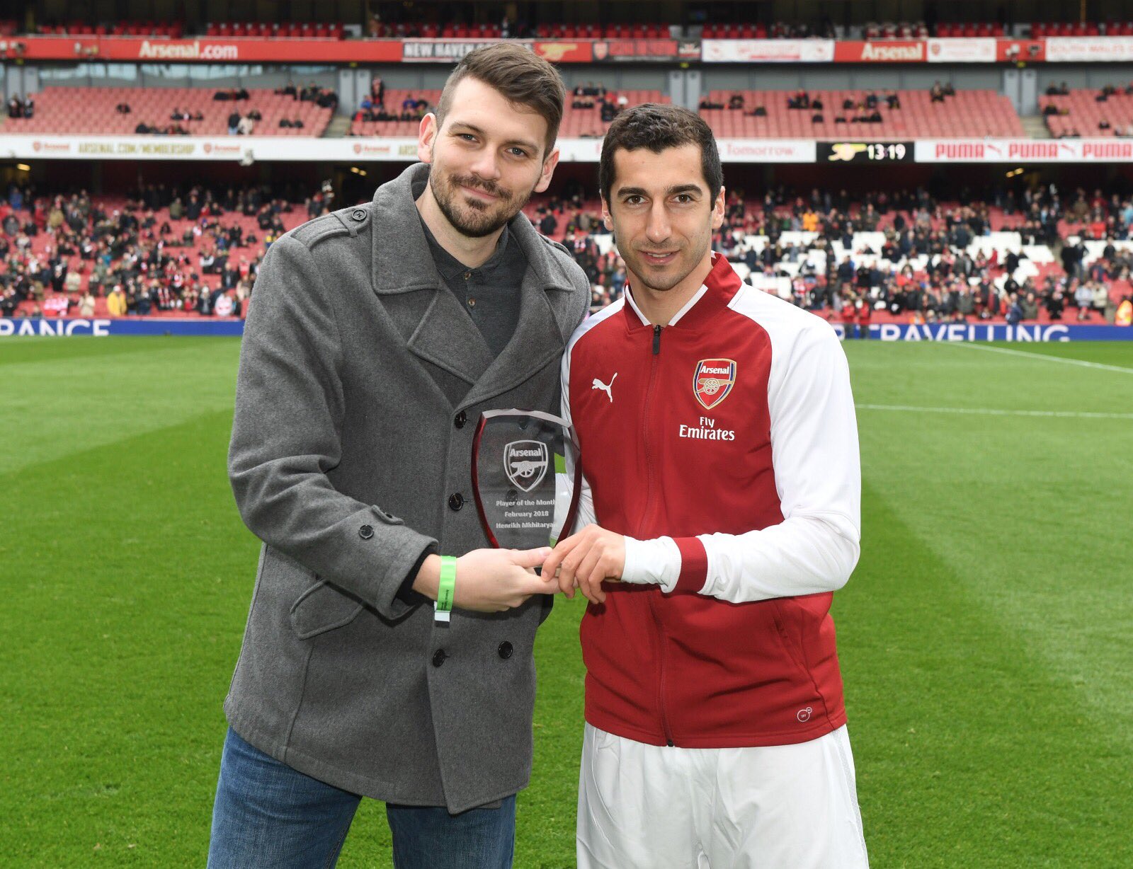 Image result for Henrikh Mkhitaryan wins Arsenal's Player of the Month award