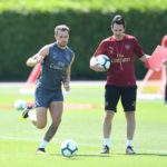 Unai Emery And Aaron Ramsey In Training