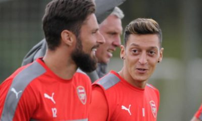 Mesut Ozil and Olivier Giroud