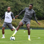 Welbeck and Lacazette in training