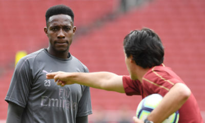 Arsenal manager Unai Emery and Danny Welbeck