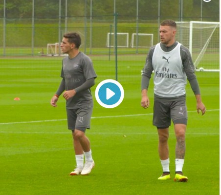 Arsenal Players In Training