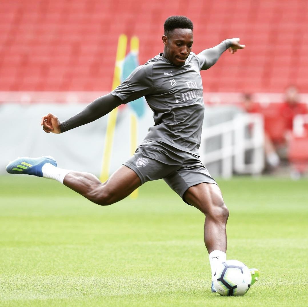 Danny Welbeck in Arsenal training